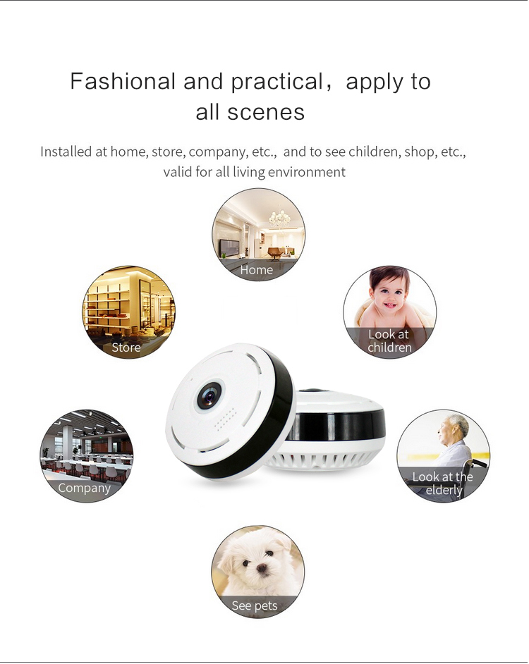 960P VR360 degree panoramic network wireless surveillance camera